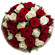 bouquet of red and white roses. Uzbekistan