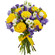 bouquet of yellow roses and irises. Uzbekistan