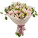 bouquet of lisianthuses carnations and alstroemerias. Uzbekistan