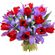 bouquet of tulips and irises. Uzbekistan